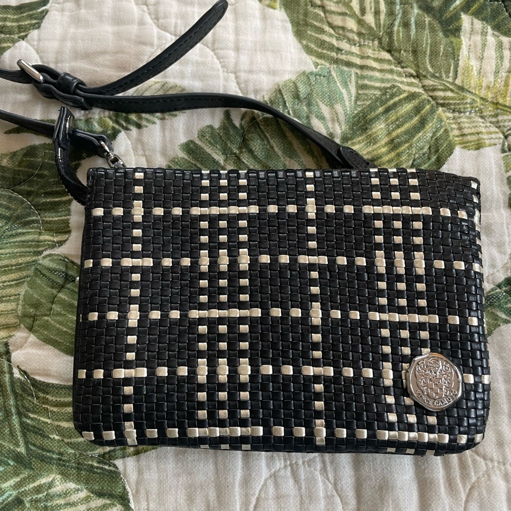 Black and White Woven Women's Bag